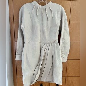 BCBG Runway Ecru Pleated Mini Dress